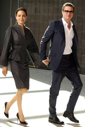 Angelina Jolie et Brad Pitt à Londres en 2014.