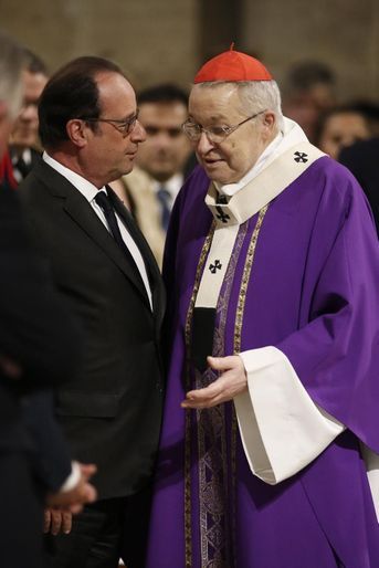 François Hollande et le Cardinal André Vingt-trois 