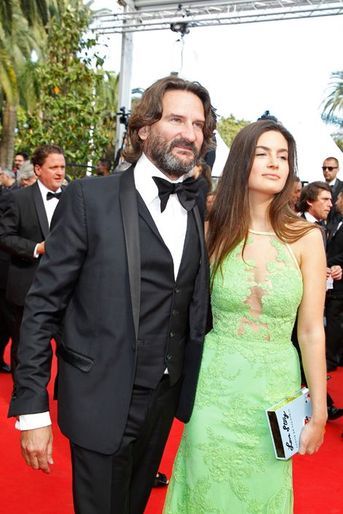 Frédéric Beigbeder et Lara Micheli à Cannes, le 17 mai 2014.