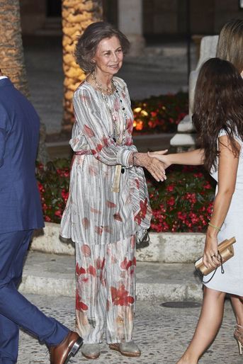 L'ancienne reine Sofia d'Espagne à Palma de Majorque, le 7 juillet 2016