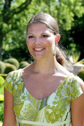 La princesse Victoria de Suède le jour de ses 28 ans, le 14 juillet 2005