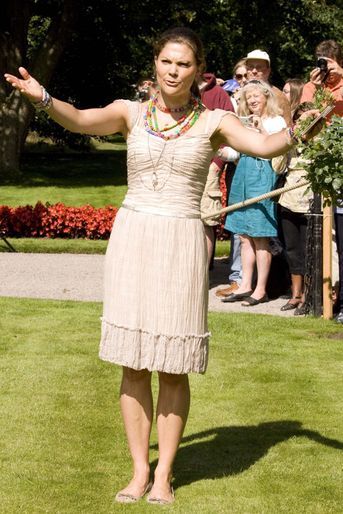 La princesse Victoria de Suède le jour de ses 31 ans, le 14 juillet 2008