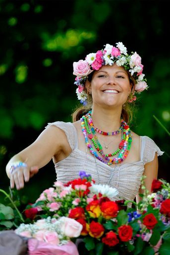 La princesse Victoria de Suède le jour de ses 31 ans, le 14 juillet 2008