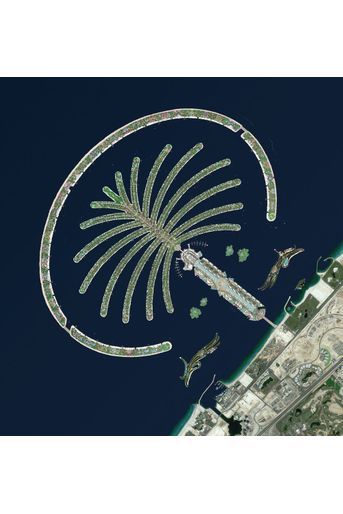 L’archipel artificiel de Palm Jumeirah, aux Emirats arabes unis