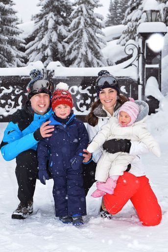La famille de Cambridge en vacances dans les Alpes française, en mars 2016