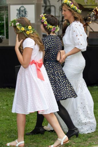 La princesse Ingrid Alexandra de Norvège avec la princesse Martha Louise et sa fille Maud Angelica à Trondheim, le 23 juin 2016