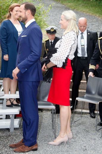 La princesse Mette-Marit et le prince Haakon de Norvège à Oslo, le 7 juin 2016