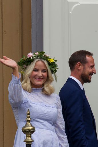 La princesse Mette-Marit et le prince Haakon de Norvège à Trondheim, le 23 juin 2016