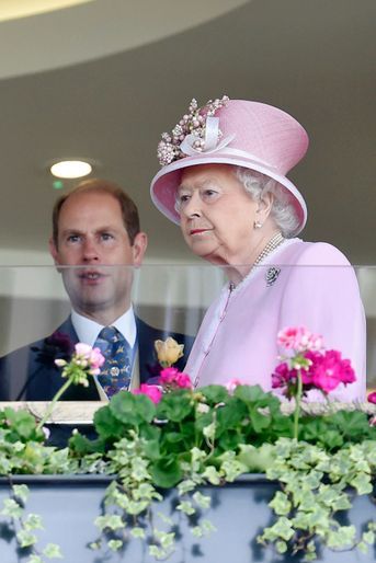La reine Elizabeth II et le prince Edward au Royal Ascot, le 15 juin 2016