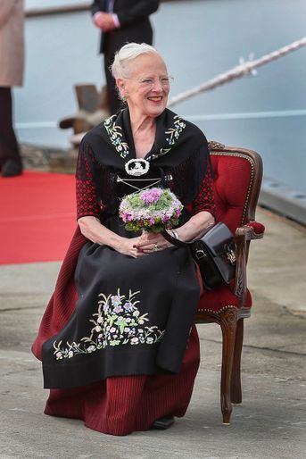 La reine Margrethe II de Danemark aux îles Féroé, le 14 juin 2016