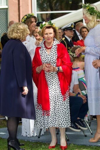 La reine Sonja de Norvège et les princesses Mette-Marit et Martha Louise à Trondheim, le 23 juin 2016