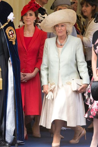 La duchesse Catherine de Cambridge et la duchesse de Cornouailles Camilla à Windsor, le 13 juin 2016