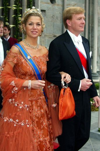 La princesse Maxima des Pays-Bas avec le prince Willem-Alexander, le 24 mai 2002