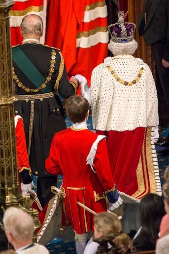 La reine Elizabeth II et le prince Philip au Parlement à Londres, le 18 mai 2016