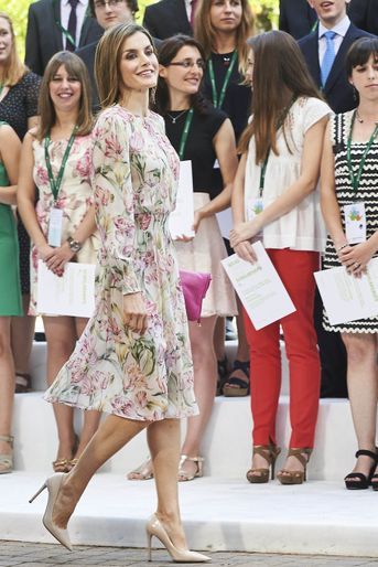 La reine Letizia d&#039;Espagne à Madrid, le 5 juillet 2016
