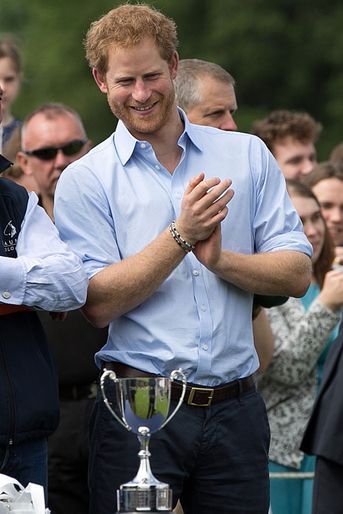 Le prince Harry à Tetbury, le 18 juin 2016