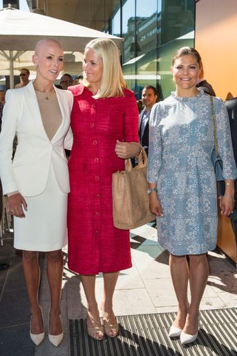 Les princesses Mette-Marit de Norvège et Victoria de Suède à Stockholm, le 13 juin 2016