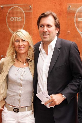 Marie Sara et Christophe Lambert à Roland-Garros, en juin 2005.