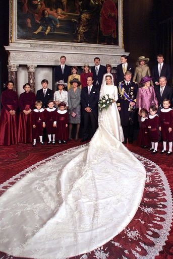 Maxima Zorreguieta et le prince Willem-Alexander des Pays-Bas le jour de leur mariage, le 2 février 2002