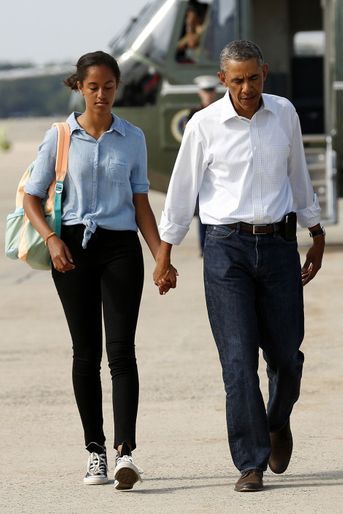Barack Obama et sa fille Malia, en août 2014.