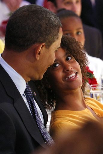 Barack Obama et sa fille Malia, en juillet 2009.