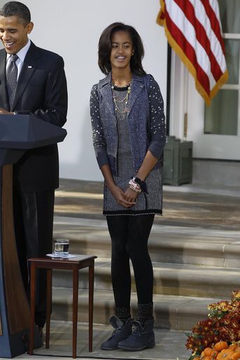 Barack Obama et sa fille Malia, en novembre 2010.