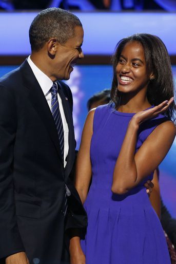 Barack Obama et sa fille Malia, en septembre 2012.