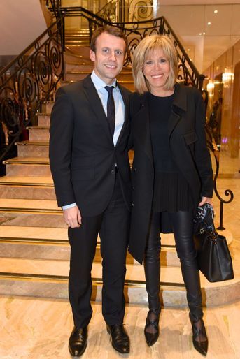 Emmanuel Macron et son épouse Brigitte lors d'une conférence organisée par la Fondation France-Israël en février dernier