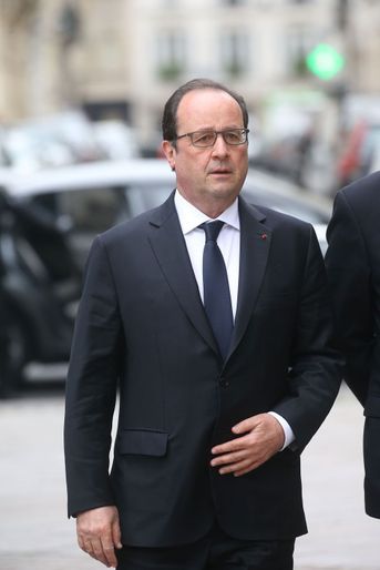 François Hollande aux obsèques d&#039;André Rousselet, juin 2016