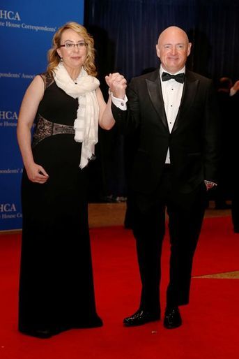 Gabrielle Giffords et Mark Kelly au dîner des Correspondants à la Maison Blanche, le 30 avril 2016 à Washington.