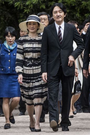 La princesse Kiko et le prince Akishino du Japon au Forum à Rome, le 11 mai 2016