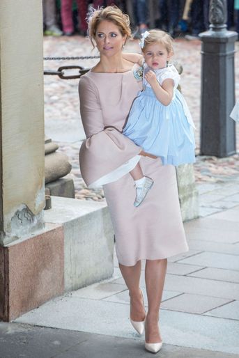 La princesse Madeleine de Suède en Roksanda avec la princesse Leonore à Stockholm, le 27 mai 2016