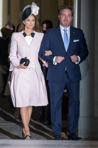 La princesse Madeleine de Suède et son mari Christopher O'Neill à Stockholm, le 30 avril 2016