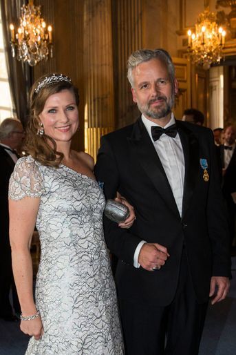 La princesse Martha-Louise de Norvège avec son mari Ary Behn à Stockholm, le 30 avril 2016