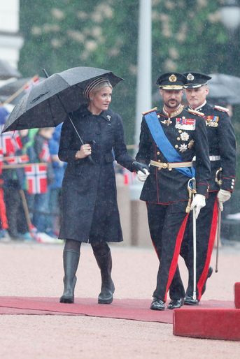 La princesse Mette-Marit et le prince Haakon de Norvège à Oslo, le 23 mai 2016
