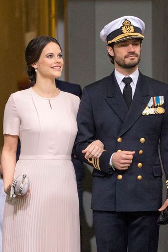 La princesse Sofia et le prince Carl Philip de Suède à Stockholm, le 30 avril 2016