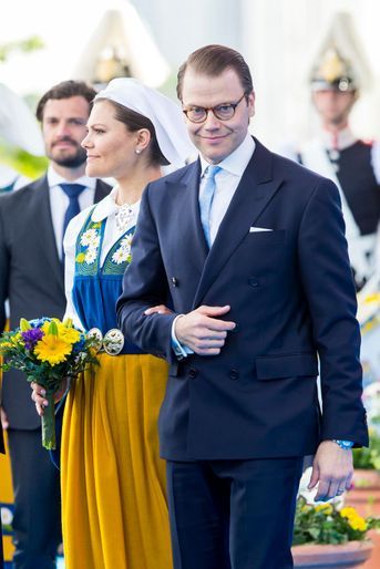 La princesse Victoria de Suède et le prince consort Daniel à Stockholm, le 6 juin 2016