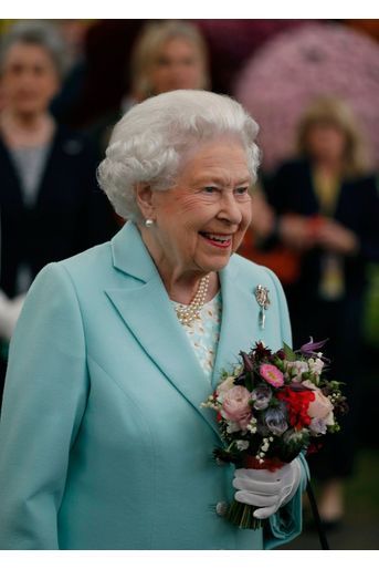 La reine Elizabeth II au Chelsea Flower Show.