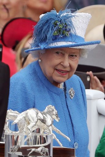 La reine Elizabeth II au Derby d&#039;Epsom, le 4 juin 2016