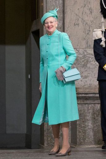 La reine Margrethe II de Danemark à Stockholm, le 30 avril 2016