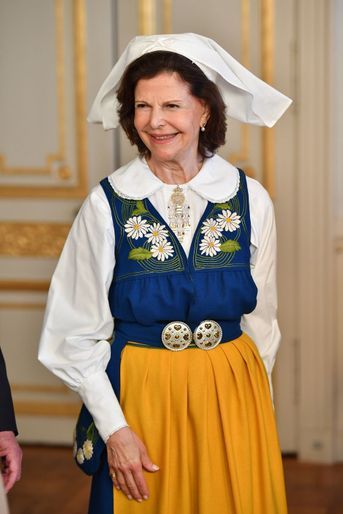 La reine Silvia de Suède à Stockholm, le 6 juin 2016