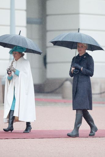 La reine Sonja et la princesse Mette-Marit de Norvège à Oslo, le 23 mai 2016