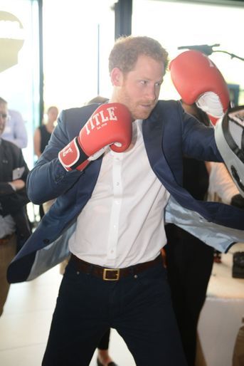 Le prince Harry au Queen Elizabeth Olympic Park à Londres, le 17 mai 2016