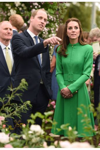Le prince William et son épouse la duchesse de Cambridge au Chelsea Flower Show.