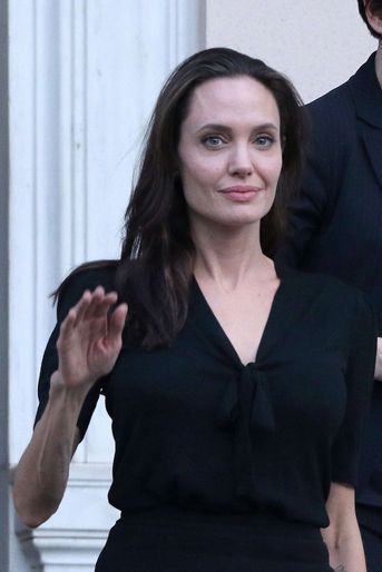 Angelina Jolie en Grèce, en mars 2016