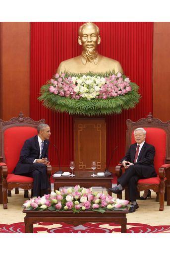 Barack Obama et le numéro un du PCV, Nguyen Phu Trong