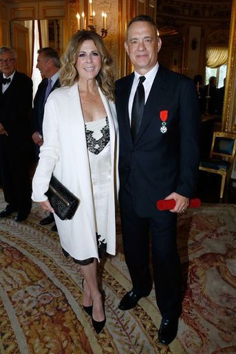 L&#039;acteur Tom Hanks a reçu la Légion d&#039;honneur à Paris, le 19 mai 2016.