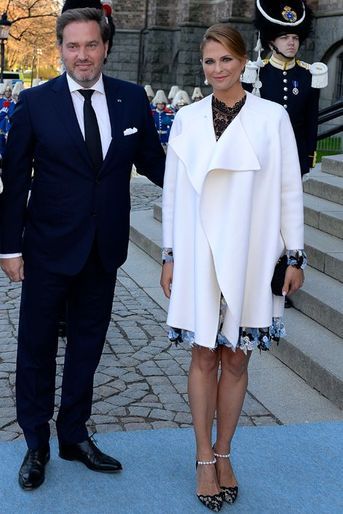 La princesse Madeleine de Suède et son mari Christopher O'Neill à Stockholm, le 29 avril 2016