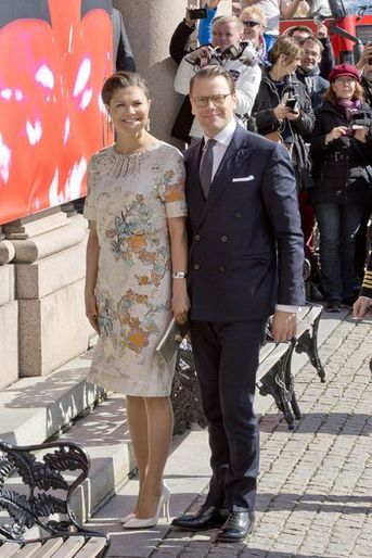 La princesse Victoria de Suède et le prince consort Daniel à Stockholm, le 29 avril 2016