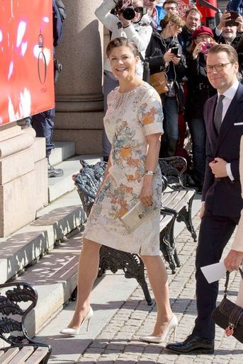 La princesse Victoria de Suède et le prince consort Daniel à Stockholm, le 29 avril 2016